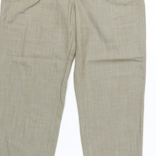 H&M Women’s Beige Tailored Tapered Trousers UK 8 High Rise