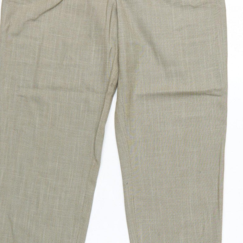 H&M Women’s Beige Tailored Tapered Trousers UK 8 High Rise