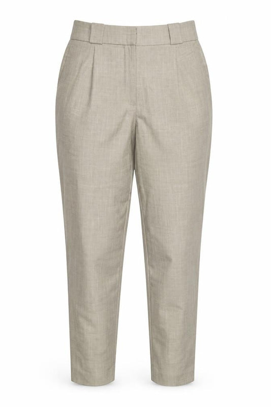 H&M Women’s Beige Tailored Tapered Trousers UK 8 High Rise