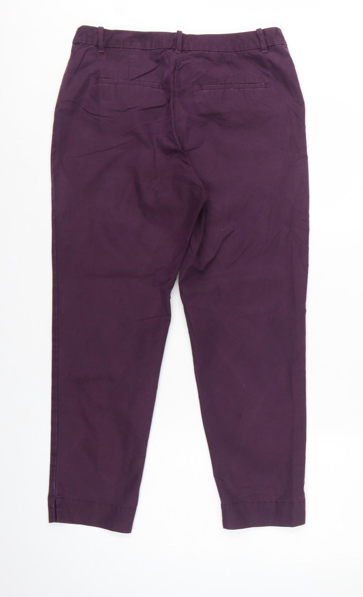 Marks and Spencer Women’s Purple UK 10 Short Tapered Chino Trousers