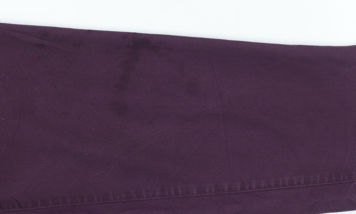 Marks and Spencer Women’s Purple UK 10 Short Tapered Chino Trousers