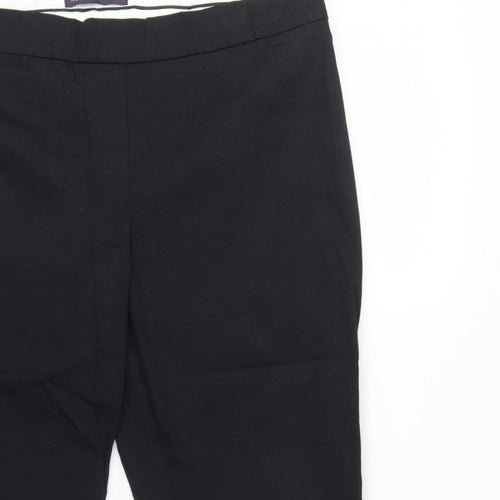 Marks and Spencer Women’s Black UK 14 Short Tapered Cotton Dress Trousers