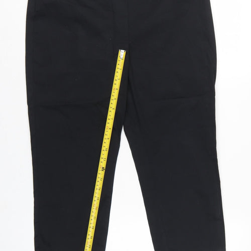 Marks and Spencer Women’s Black UK 14 Short Tapered Cotton Dress Trousers