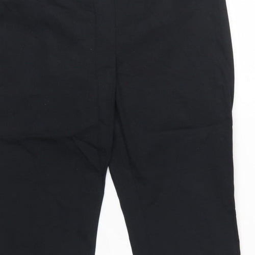 Marks and Spencer Women’s Black UK 14 Short Tapered Cotton Dress Trousers