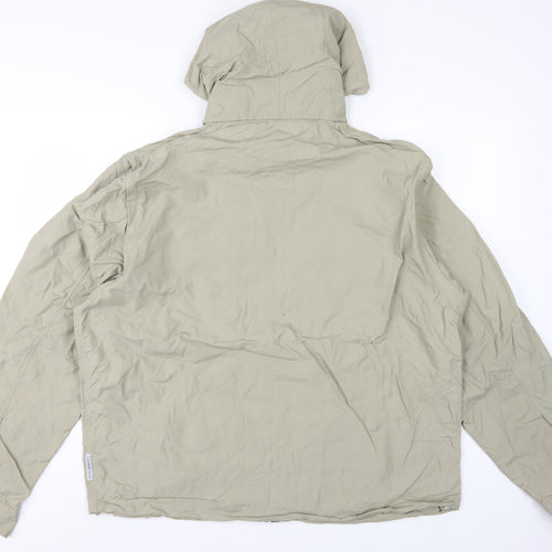 Armani Jeans Men’s Beige XL Hooded Full Zip Utility Jacket