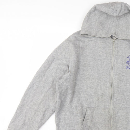 Everton Men’s Grey L Full Zip Hooded Football Fleece Hoodie