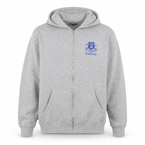 Everton Men’s Grey L Full Zip Hooded Football Fleece Hoodie