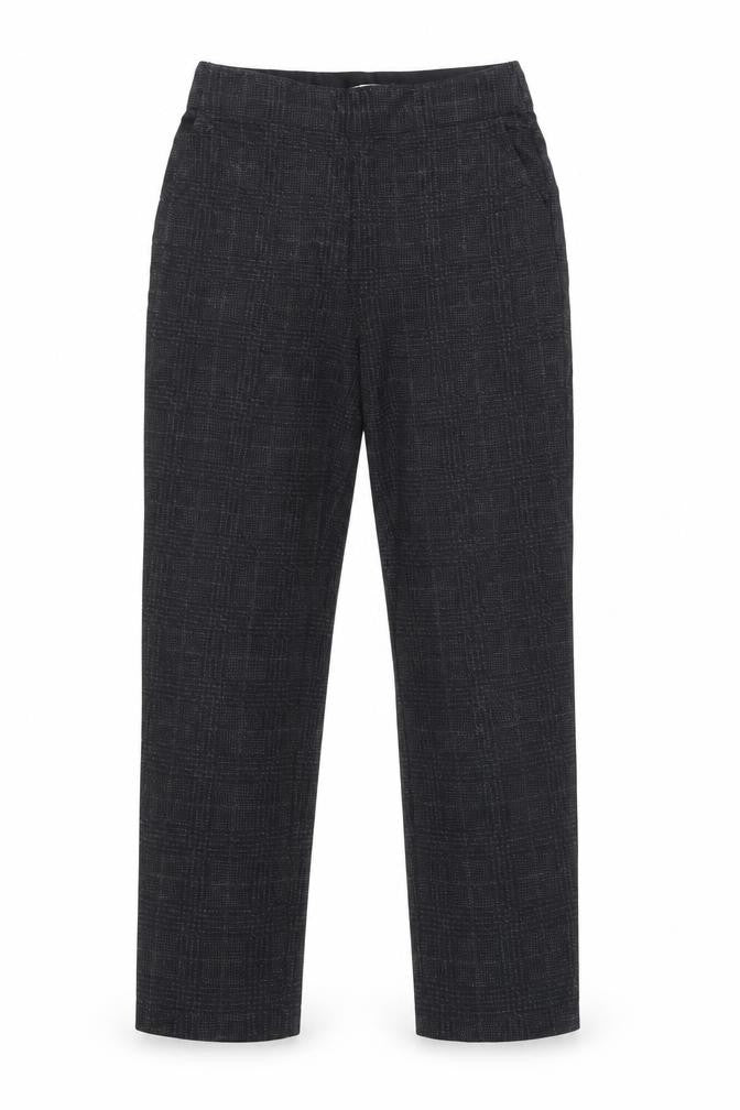 Max Studio Women Black S Tapered Textured Tailored Trousers