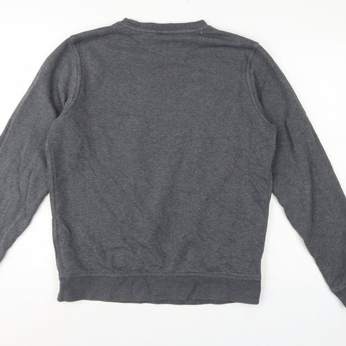Nike Men’s Grey M Crew Neck Pullover Sweatshirt Logo Fleece