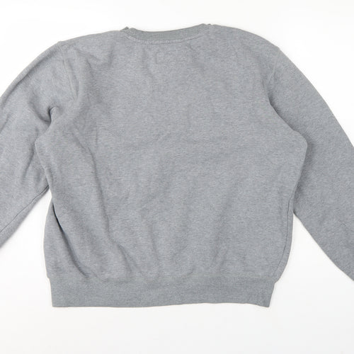 Firetrap Men’s Grey L Graphic Print Crew Neck Pullover Sweatshirt