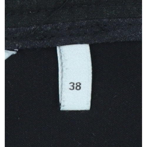 NÜMPH Women’s Black Navy Contrast Stripe Tapered Dress Trousers UK 10