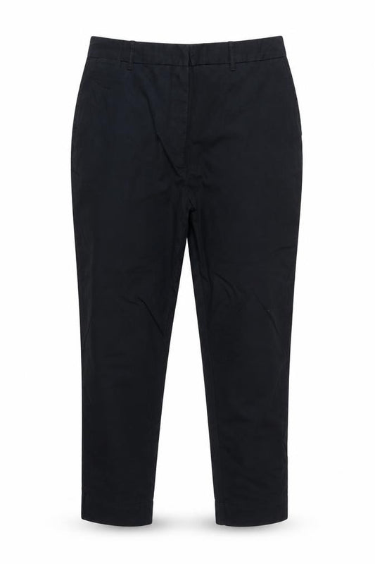 Marks and Spencer Women Black Size 14 Regular Tapered Chino Trousers