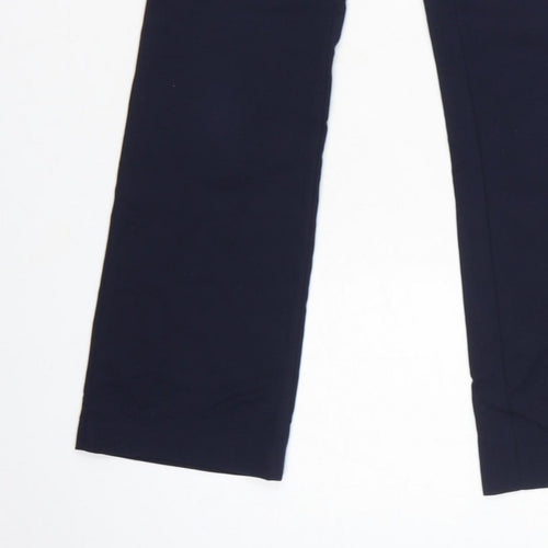 Zara Basic Women Blue S Bootcut Dress Trousers Zip Pockets