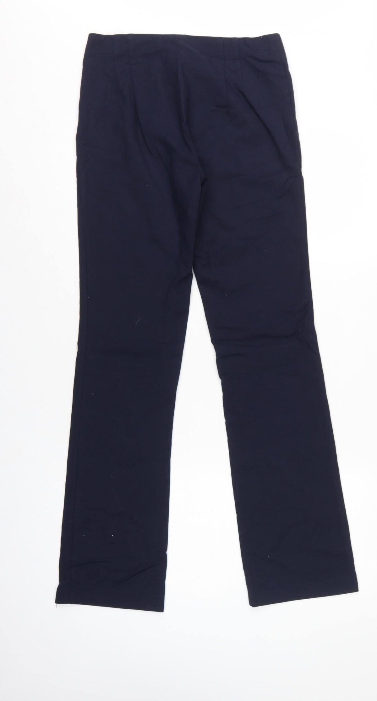 Zara Basic Women Blue S Bootcut Dress Trousers Zip Pockets