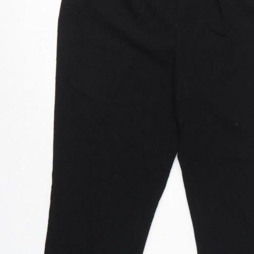 Marks and Spencer Women Black UK 14 Tapered Tailored Dress Trousers