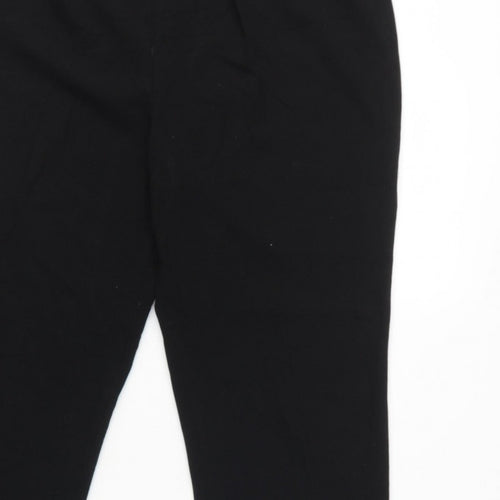Marks and Spencer Women Black UK 14 Tapered Tailored Dress Trousers