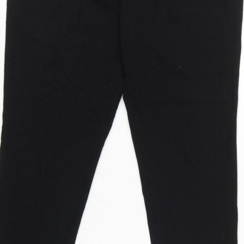 Marks and Spencer Women Black UK 14 Tapered Tailored Dress Trousers