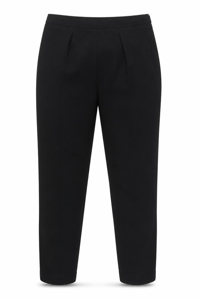 Marks and Spencer Women Black UK 14 Tapered Tailored Dress Trousers