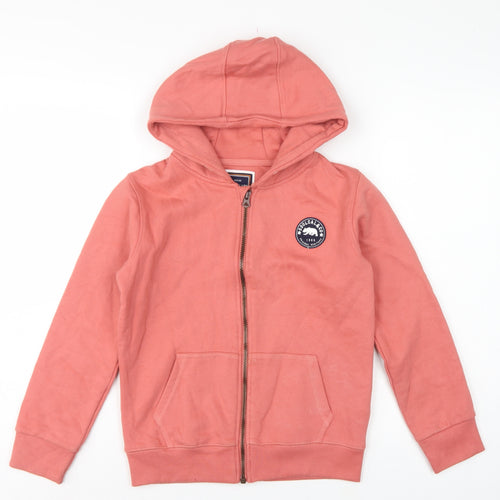 SoulCal & Co Boys Pink 11-12 Years Full Zip Hooded Hoodie Logo