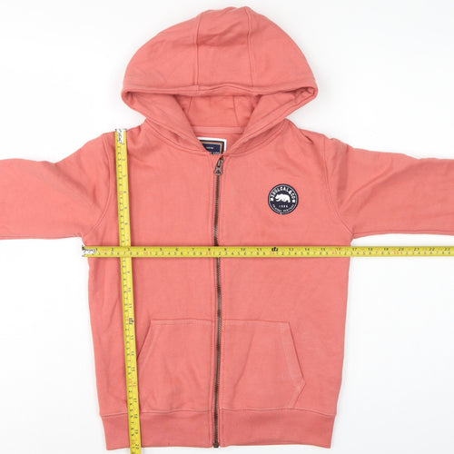 SoulCal & Co Boys Pink 11-12 Years Full Zip Hooded Hoodie Logo