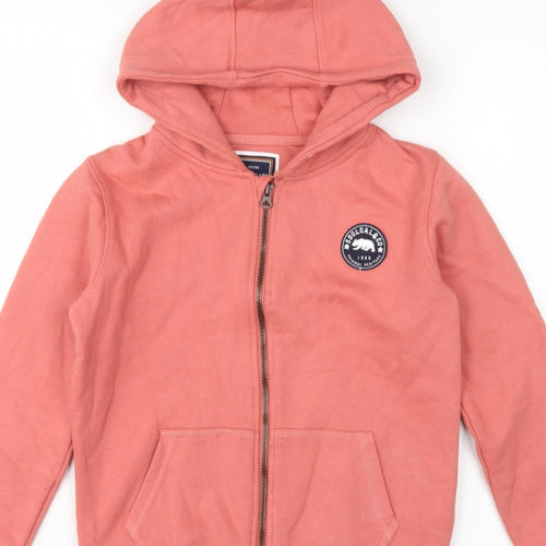 SoulCal & Co Boys Pink 11-12 Years Full Zip Hooded Hoodie Logo