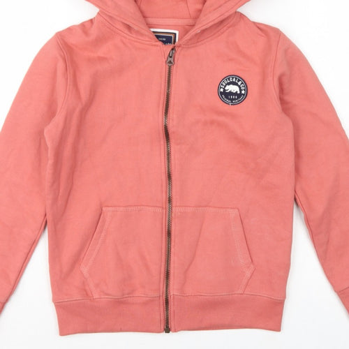 SoulCal & Co Boys Pink 11-12 Years Full Zip Hooded Hoodie Logo