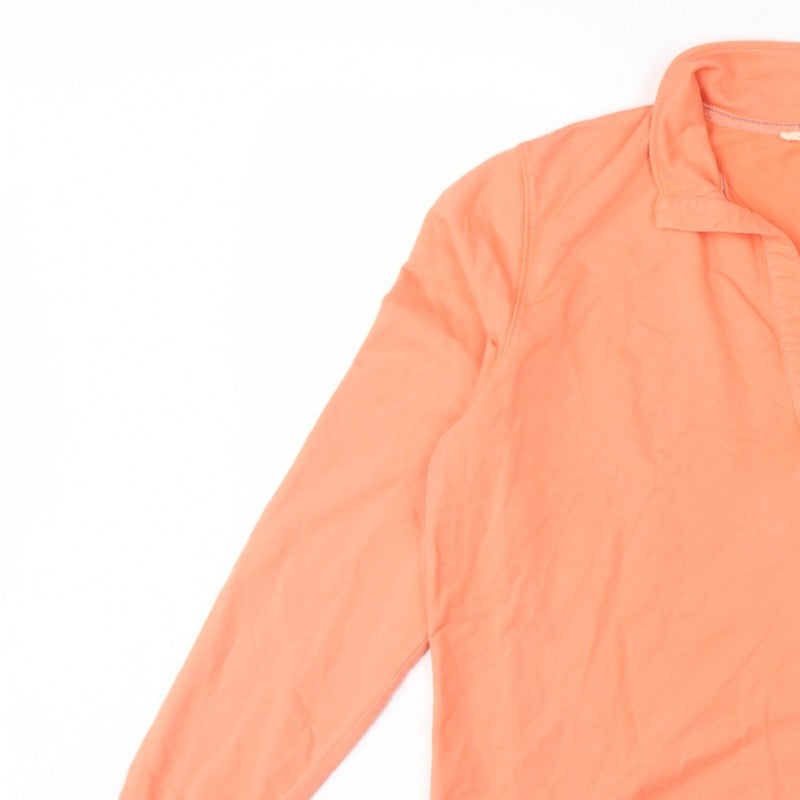 Additional view of White Stuff Women Orange UK 14 Pullover Quarter Zip Cotton Sweatshirt