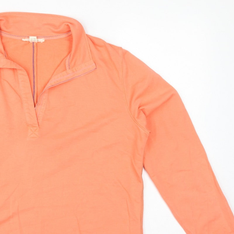 Additional view of White Stuff Women Orange UK 14 Pullover Quarter Zip Cotton Sweatshirt