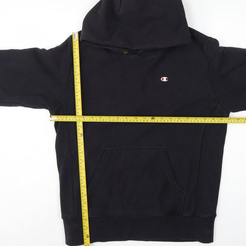 Champion Men’s Black M Reverse Weave Pullover Hoodie Logo Heavyweight