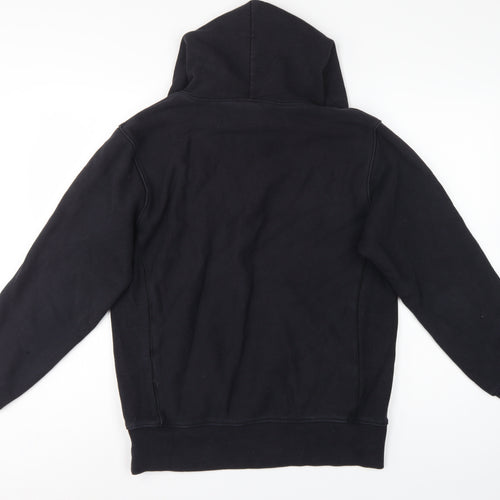 Champion Men’s Black M Reverse Weave Pullover Hoodie Logo Heavyweight