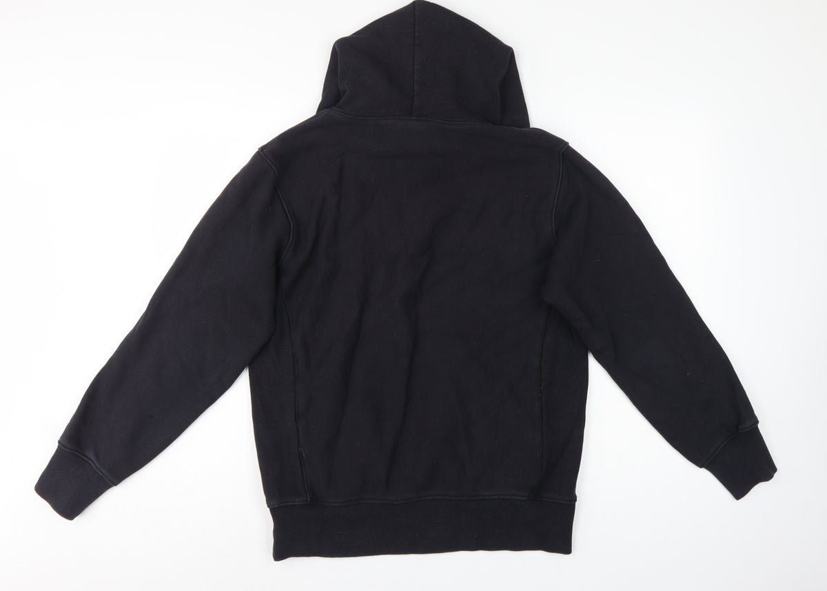 Champion Men’s Black M Reverse Weave Pullover Hoodie Logo Heavyweight