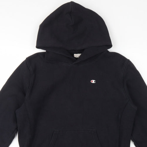 Champion Men’s Black M Reverse Weave Pullover Hoodie Logo Heavyweight