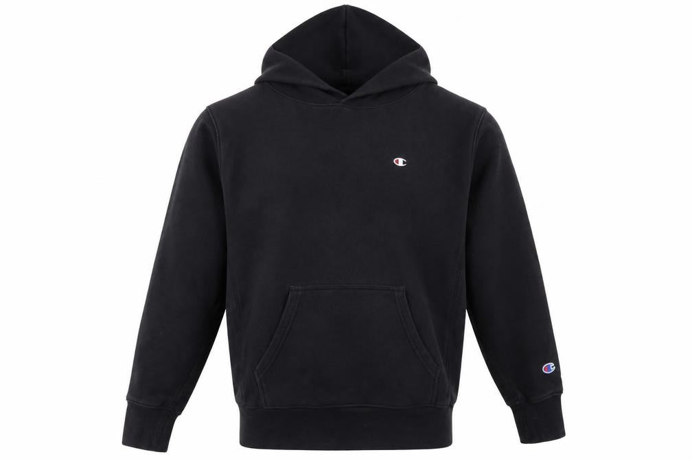 Champion Men’s Black M Reverse Weave Pullover Hoodie Logo Heavyweight