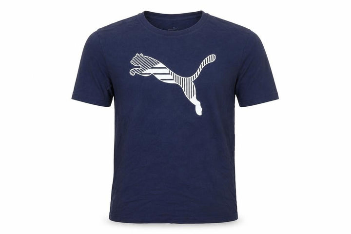 Puma Men’s Blue S Logo Graphic Crew Neck Short Sleeve T-Shirt