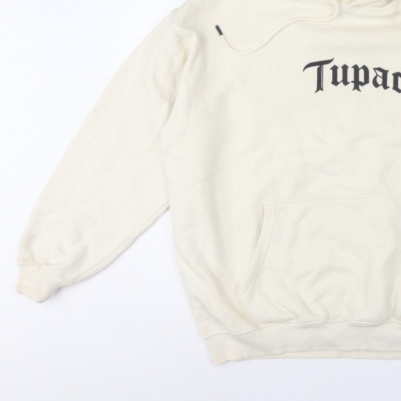 Additional view of Pull&Bear Women Ivory M 2Pac Graphic Print Pullover Hoodie