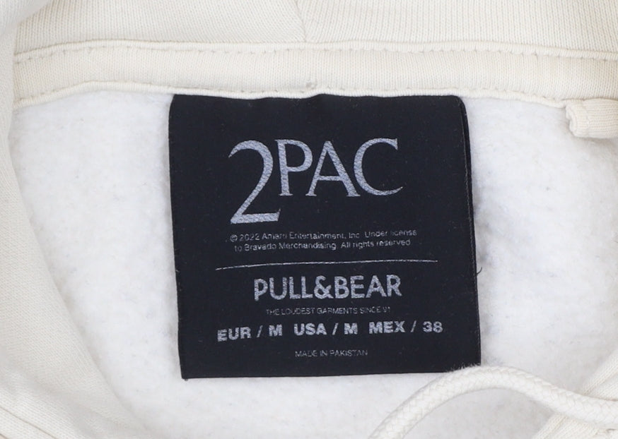 Additional view of Pull&Bear Women Ivory M 2Pac Graphic Print Pullover Hoodie