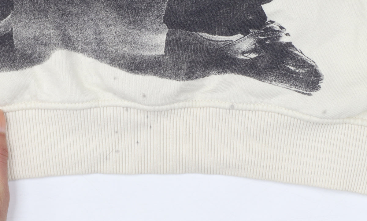 Additional view of Pull&Bear Women Ivory M 2Pac Graphic Print Pullover Hoodie