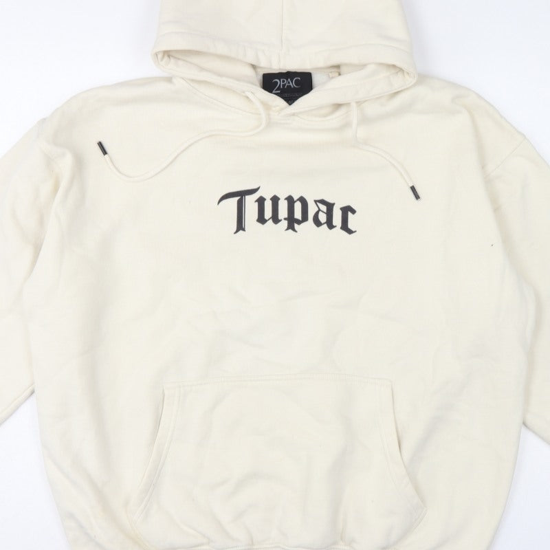 Additional view of Pull&Bear Women Ivory M 2Pac Graphic Print Pullover Hoodie