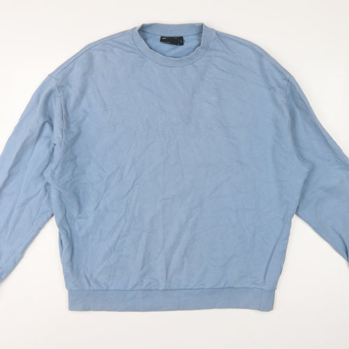 ASOS Design Men’s Blue M Relaxed Crew Neck Fleece Pullover Sweatshirt