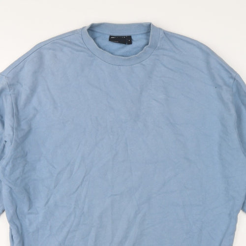 ASOS Design Men’s Blue M Relaxed Crew Neck Fleece Pullover Sweatshirt
