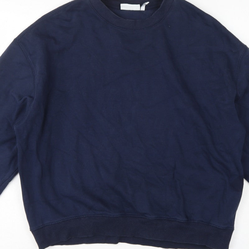 Additional view of Weekday Women’s Navy Blue M Pullover Crew Neck Raglan Sweatshirt