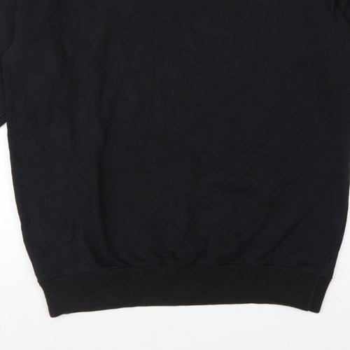 MOTO Men’s Black L Pullover Crew Neck Sweatshirt Striped Trim