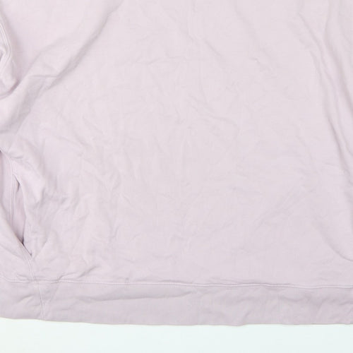 GAP Women Pink XL Oversized Cowl Neck Pullover Sweatshirt Pockets