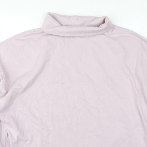 GAP Women Pink XL Oversized Cowl Neck Pullover Sweatshirt Pockets