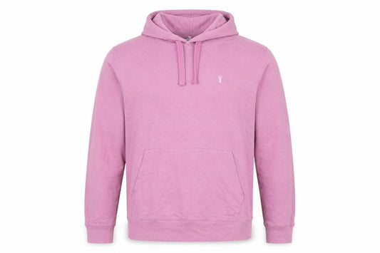 Next Men’s Pink M Pullover Hoodie Logo Cotton Blend Pockets