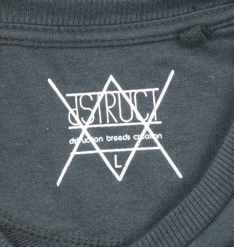 Additional view of ASTRUCT Men’s Black Grey Colour Block Pocket Crew Neck Sweatshirt L