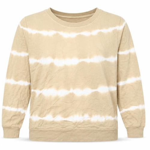 M&S Women Beige Tie Dye Cotton Sweatshirt UK 20 Pullover