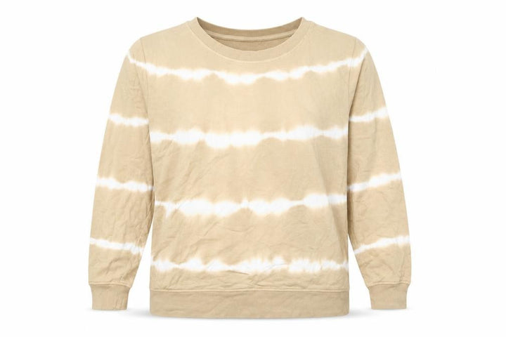 M&S Women Beige Tie Dye Cotton Sweatshirt UK 20 Pullover
