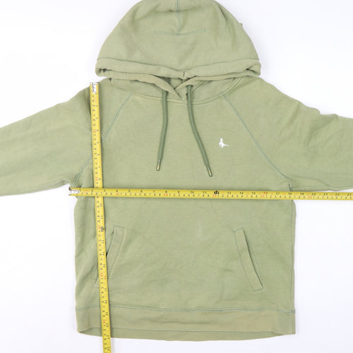 Jack Wills Women Green UK 10 Pullover Hoodie Logo Fleece