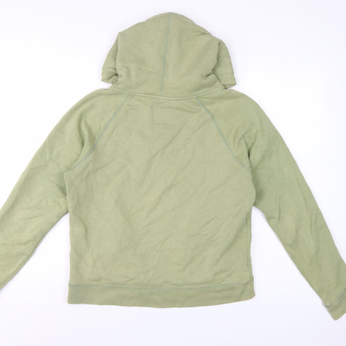 Jack Wills Women Green UK 10 Pullover Hoodie Logo Fleece